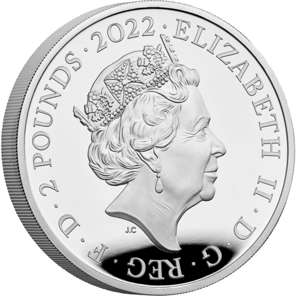 2 Pounds 2022, Sp# BMSA3, United Kingdom (Great Britain), Elizabeth II, British Monarchs Collection, George I