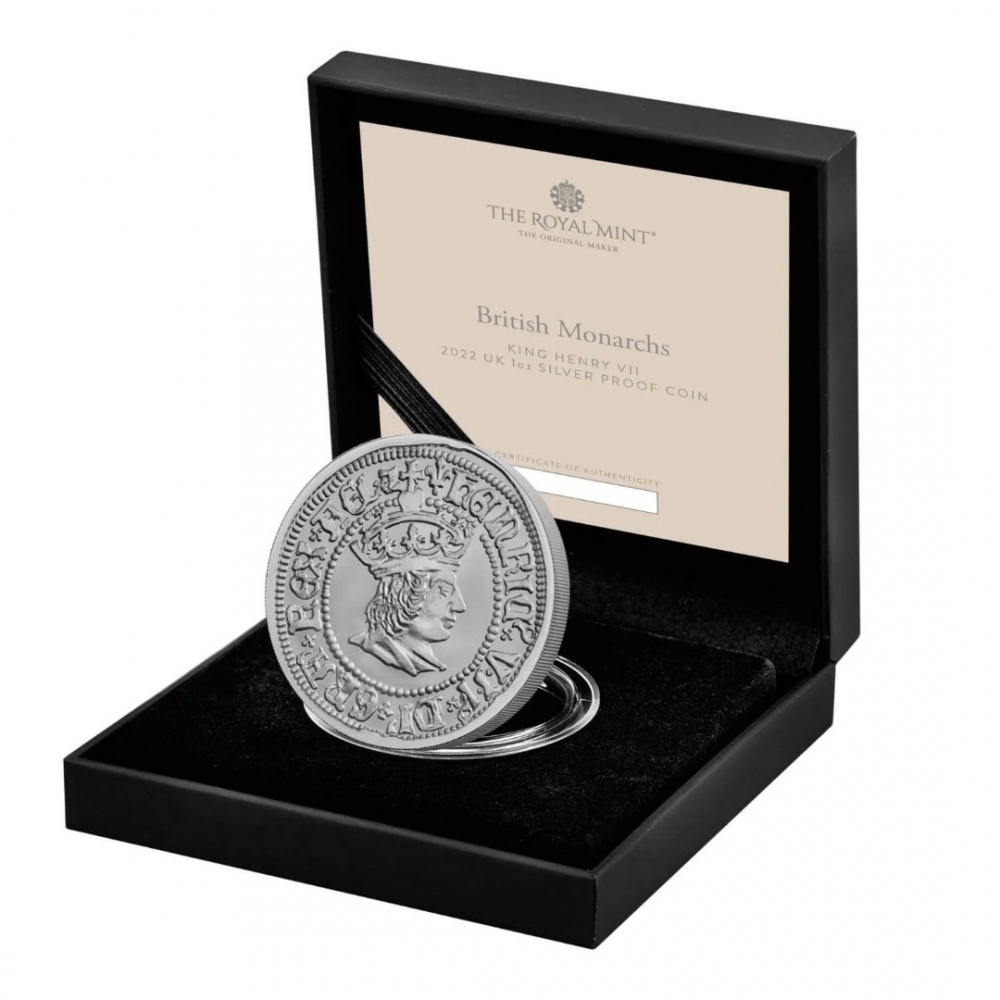 2 Pounds 2022, Sp# BMSA1, United Kingdom (Great Britain), Elizabeth II, British Monarchs Collection, Henry VII, Box with a certificate of authenticity