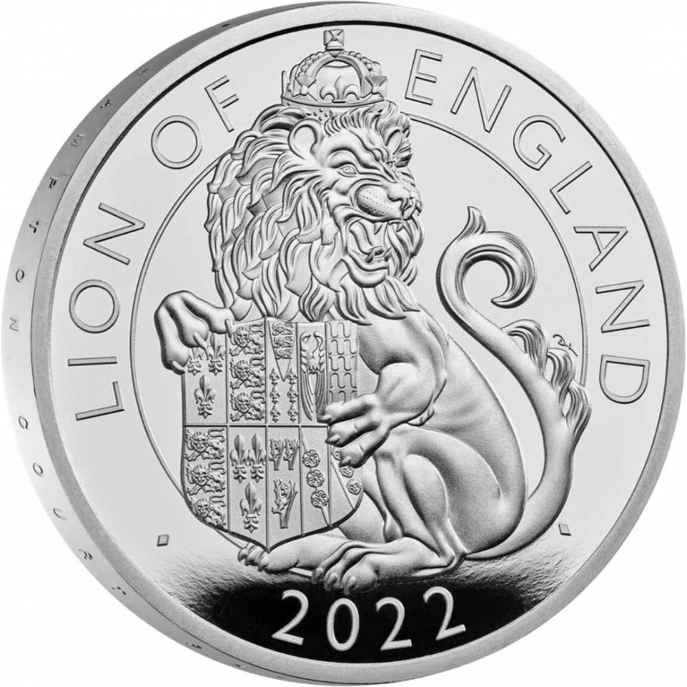 2 Pounds 2022, Sp# TBCSA2, United Kingdom (Great Britain), Elizabeth II, Royal Tudor Beasts, Lion of England