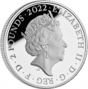 2 Pounds 2022, United Kingdom (Great Britain), Elizabeth II, City Views, London