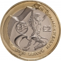 2 Pounds 2002, KM# 1034, United Kingdom (Great Britain), Elizabeth II, Manchester 2002 Commonwealth Games, Northern Ireland