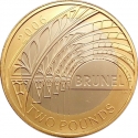 2 Pounds 2006, KM# 1061, United Kingdom (Great Britain), Elizabeth II, 200th Anniversary of Birth of Isambard Kingdom Brunel, Paddington Station