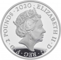 2 Pounds 2020, United Kingdom (Great Britain), Elizabeth II, Music Legends, Queen