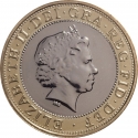2 Pounds 2002, KM# 1032, United Kingdom (Great Britain), Elizabeth II, Manchester 2002 Commonwealth Games, Scotland