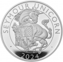 2 Pounds 2024, United Kingdom (Great Britain), Charles III, Royal Tudor Beasts, Seymour Unicorn