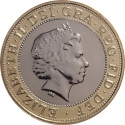 2 Pounds 2002, KM# 1033, United Kingdom (Great Britain), Elizabeth II, Manchester 2002 Commonwealth Games, Wales