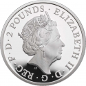 2 Pounds 2020, United Kingdom (Great Britain), Elizabeth II, Chinese Zodiac, Year of the Rat