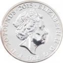 20 Pounds 2015, KM# 1304, United Kingdom (Great Britain), Elizabeth II, Britain’s Longest Reigning Monarch