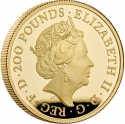 200 Pounds 2022, Sp# BGG6, United Kingdom (Great Britain), Elizabeth II, Britannia