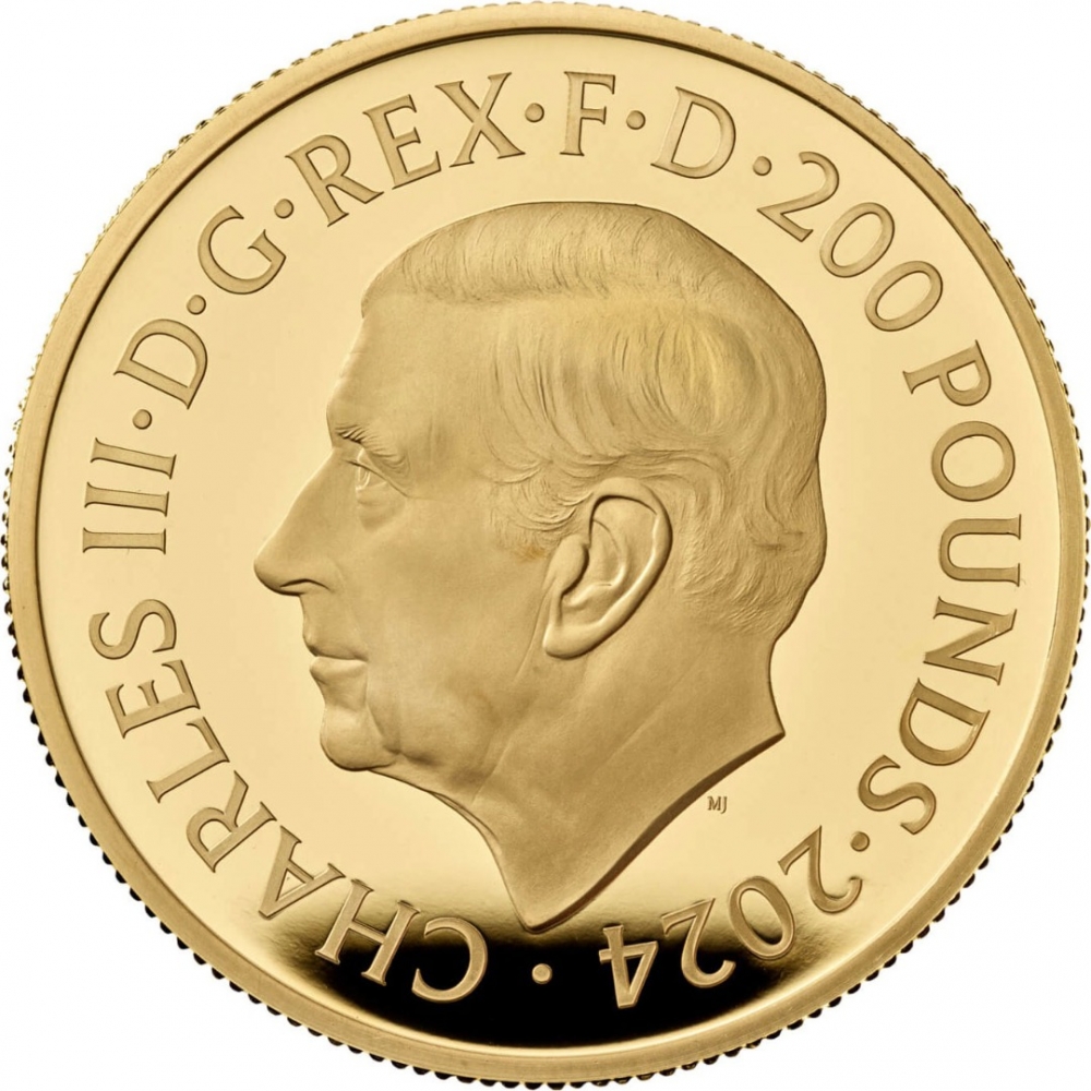 200 Pounds 2024, United Kingdom (Great Britain), Charles III, Royal Tudor Beasts, Seymour Unicorn