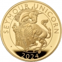 200 Pounds 2024, United Kingdom (Great Britain), Charles III, Royal Tudor Beasts, Seymour Unicorn