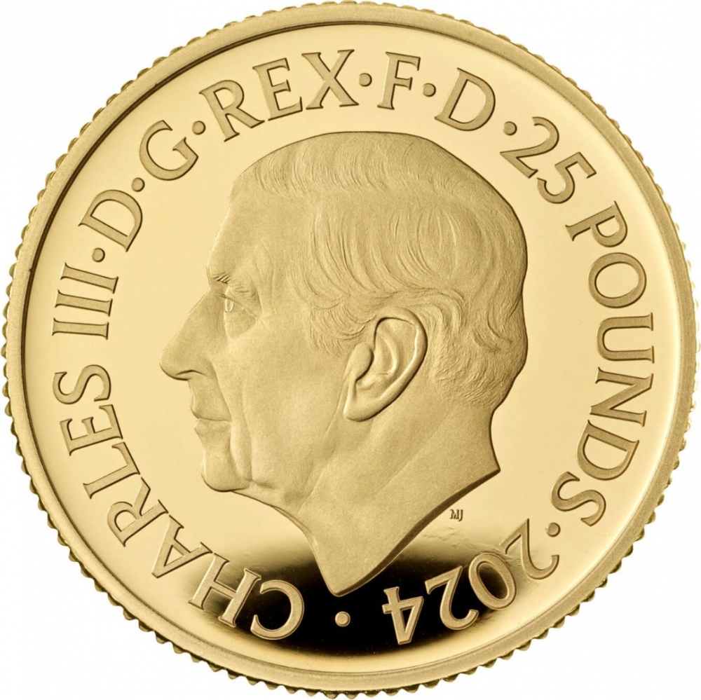 25 Pounds 2024, United Kingdom (Great Britain), Charles III, Royal Tudor Beasts, Seymour Unicorn