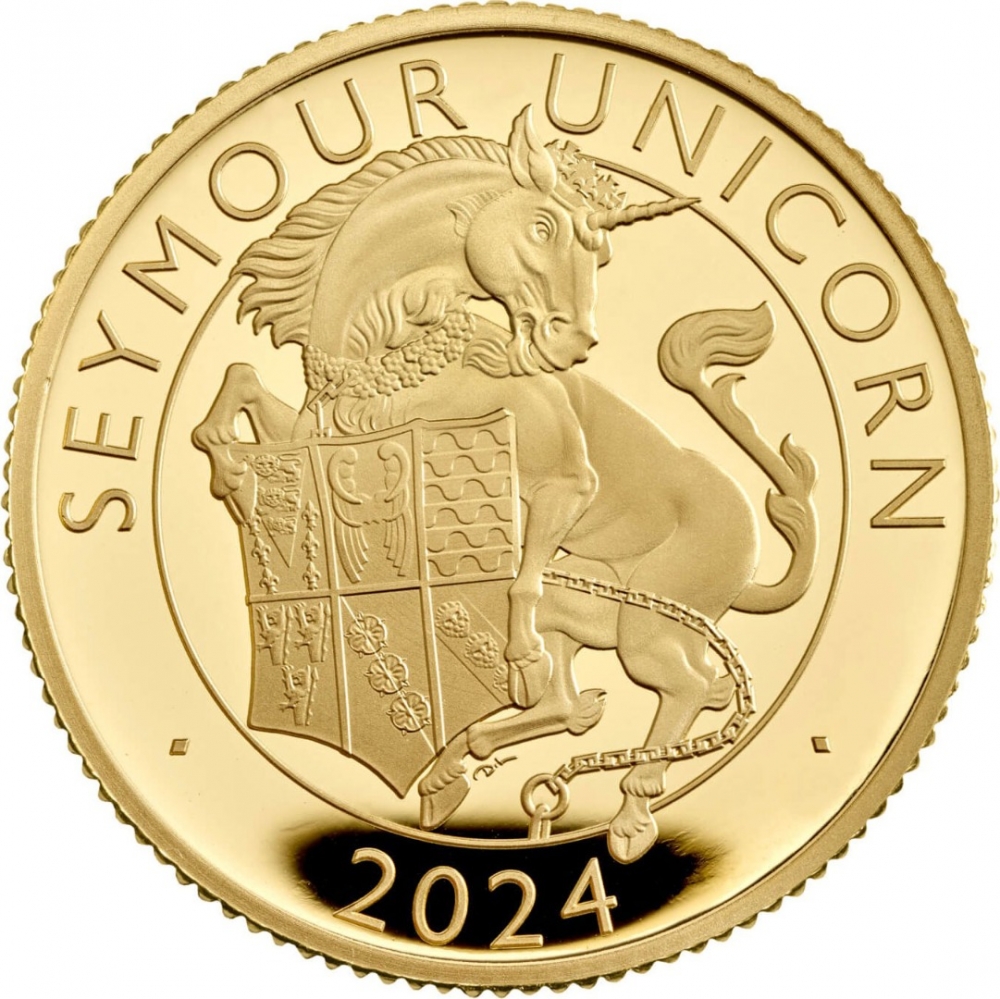 25 Pounds 2024, United Kingdom (Great Britain), Charles III, Royal Tudor Beasts, Seymour Unicorn