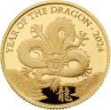 25 Pounds 2024, United Kingdom (Great Britain), Charles III, Chinese Zodiac, Year of the Dragon