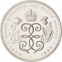 5 Pounds 1990, KM# 962a, United Kingdom (Great Britain), Elizabeth II, 90th Anniversary of Birth of the Queen Mother