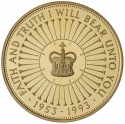5 Pounds 1993, KM# 965b, United Kingdom (Great Britain), Elizabeth II, 40th Anniversary of Coronation of Elizabeth II