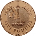 5 Pounds 1999-2000, KM# 1006b, United Kingdom (Great Britain), Elizabeth II, Third Millennium