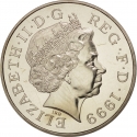 5 Pounds 1999, KM# 997, United Kingdom (Great Britain), Elizabeth II, Diana, Princess of Wales Memorial Crown
