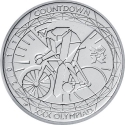 5 Pounds 2011, KM# 1202, United Kingdom (Great Britain), Elizabeth II, London 2012 Summer Olympics Countdown, 1 Year To Go, Cycling