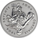 5 Pounds 2004, KM# 1055a, United Kingdom (Great Britain), Elizabeth II, 100th Anniversary of the Entente Cordiale