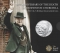 5 Pounds 2015, KM# 1298, United Kingdom (Great Britain), Elizabeth II, 50th Anniversary of Death of Sir Winston Churchill, Packaging for the BU £5 coin show Churchill flashing his famous “V for victory” symbol