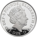 5 Pounds 2018, United Kingdom (Great Britain), Elizabeth II, Four Generations of Royalty