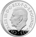 5 Pounds 2023, United Kingdom (Great Britain), Charles III, 75th Anniversary of Birth of King Charles III