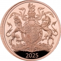 5 Pounds 2025, United Kingdom (Great Britain), Charles III, Coat of Arms of King Charles III