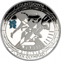 5 Pounds 2010, KM# 1139a, United Kingdom (Great Britain), Elizabeth II, London 2012 Summer Olympics Countdown, 2 Years To Go, Athletics