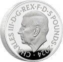 5 Pounds 2024, United Kingdom (Great Britain), Charles III, Six Decades of 007, Bond Films of the 1990s