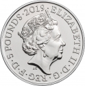 5 Pounds 2019, Sp# L74, United Kingdom (Great Britain), Elizabeth II, Tower of London, Crown Jewels