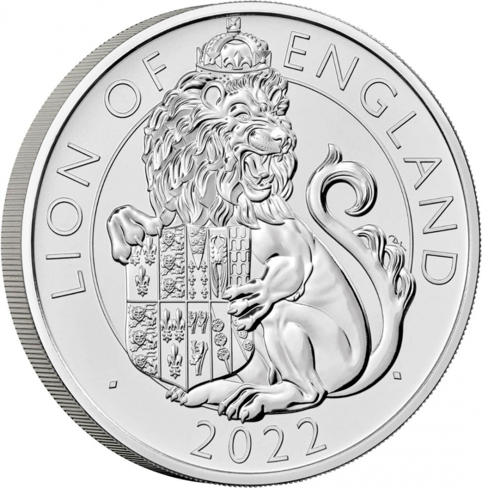 5 Pounds 2022, Sp# TBCCA2, United Kingdom (Great Britain), Elizabeth II, Royal Tudor Beasts, Lion of England