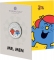 5 Pounds 2021, Sp# MM8, United Kingdom (Great Britain), Elizabeth II, 50th Anniversary of the Mr. Men & Little Miss, Mr. Strong & Little Miss Giggles, Three-coin set folder
