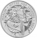 5 Pounds 2023, United Kingdom (Great Britain), Charles III, Myths and Legends, Merlin