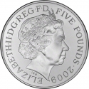 5 Pounds 2009, KM# 1140, United Kingdom (Great Britain), Elizabeth II, London 2012 Summer Olympics: Celebration of Britain, Mind - Angel of the North