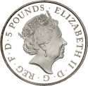 5 Pounds 2015, KM# 1300, United Kingdom (Great Britain), Elizabeth II, Birth of Princess Charlotte of Cambridge, Royal Birth