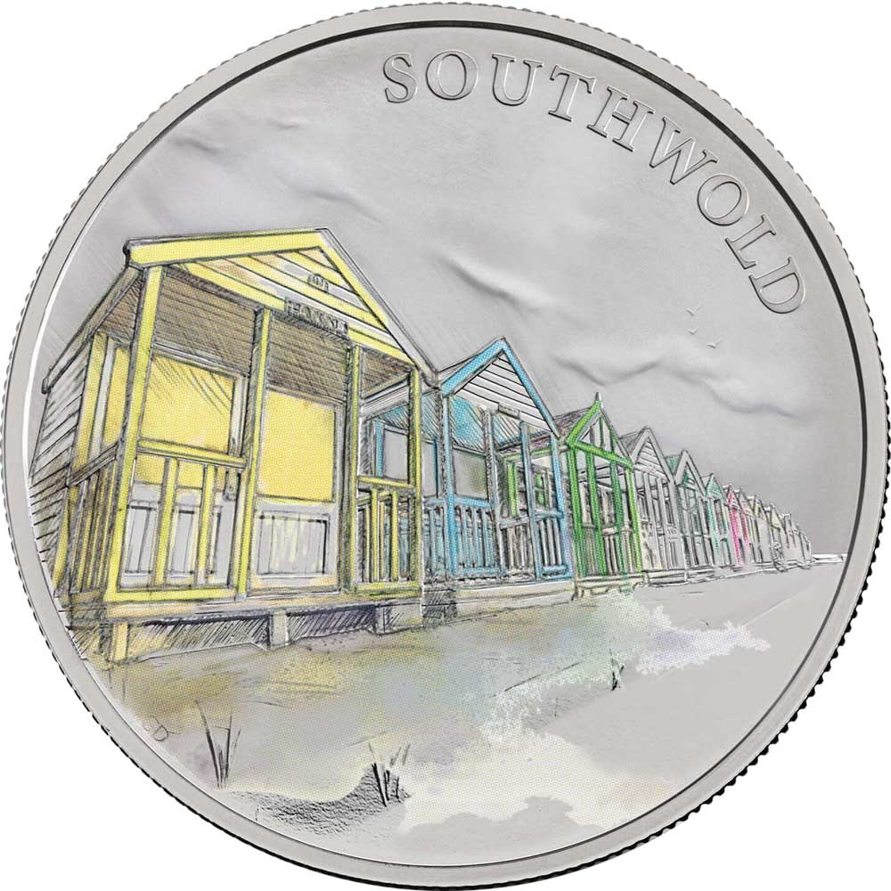 5 Pounds 2018, KM# 1586, United Kingdom (Great Britain), Elizabeth II, Portrait of Britain, Seaside Towns, Southwold