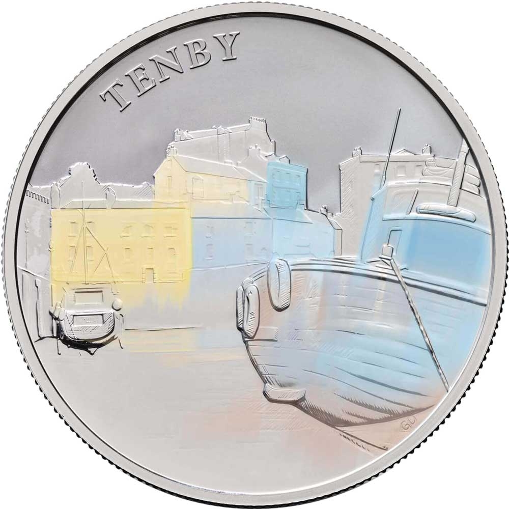 5 Pounds 2018, KM# 1587, United Kingdom (Great Britain), Elizabeth II, Portrait of Britain, Seaside Towns, Tenby