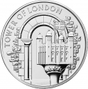 5 Pounds 2020, Sp# L81, United Kingdom (Great Britain), Elizabeth II, Tower of London, White Tower