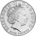 5 Pounds 2012, Sp# LO36, United Kingdom (Great Britain), Elizabeth II, London 2012 Summer Olympics Countdown, Victory Podium