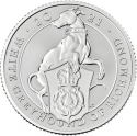 50 Pence 2021, Sp# QBCSA2, United Kingdom (Great Britain), Elizabeth II, Queen's Beasts, White Greyhound of Richmond