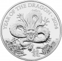 5 Pounds 2024, United Kingdom (Great Britain), Charles III, Chinese Zodiac, Year of the Dragon