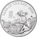 5 Pounds 2020, Sp# CLCA1, United Kingdom (Great Britain), Elizabeth II, Chinese Zodiac, Year of the Rat