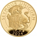 500 Pounds 2024, United Kingdom (Great Britain), Charles III, Royal Tudor Beasts, Seymour Unicorn