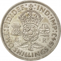 1 Florin 1937-1946, KM# 855, United Kingdom (Great Britain), George VI