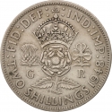 1 Florin 1947-1948, KM# 865, United Kingdom (Great Britain), George VI