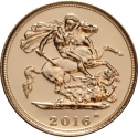 1/2 Sovereign 2015-2021, KM# 1331, United Kingdom (Great Britain), Elizabeth II