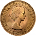 1 Sovereign 1957-1968, KM# 908, United Kingdom (Great Britain), Elizabeth II