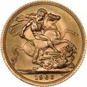 1 Sovereign 1957-1968, KM# 908, United Kingdom (Great Britain), Elizabeth II