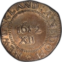 1 Shilling 1652, KM# 15, Massachusetts